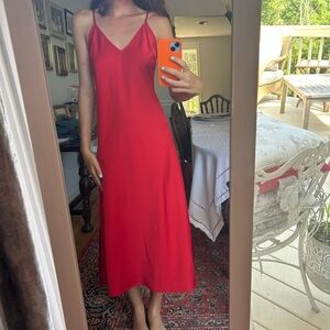 A New Day Red Spaghetti Strap Slip Dress